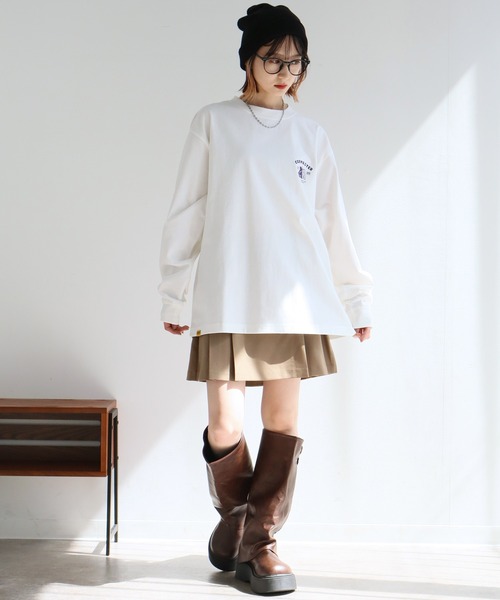 COBMASTER（コブマスター）の「【COBMASTER/コブマスター】 ピグメント加工 ロゴプリント クルーネック ロンT（Tシャツ/カットソー・メンズ・ナチュラル/ホワイト/ブラック/ブラウン・M(38)/L(40)/XL(42)）」の10枚目の写真