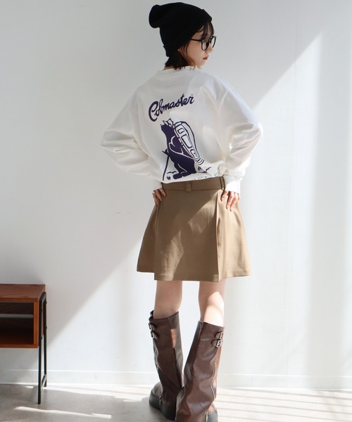 COBMASTER（コブマスター）の「【COBMASTER/コブマスター】 ピグメント加工 ロゴプリント クルーネック ロンT（Tシャツ/カットソー・メンズ・ナチュラル/ホワイト/ブラック/ブラウン・M(38)/L(40)/XL(42)）」の9枚目の写真