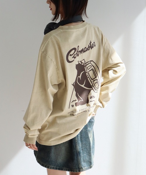 COBMASTER（コブマスター）の「【COBMASTER/コブマスター】 ピグメント加工 ロゴプリント クルーネック ロンT（Tシャツ/カットソー・メンズ・ナチュラル/ホワイト/ブラック/ブラウン・M(38)/L(40)/XL(42)）」の22枚目の写真