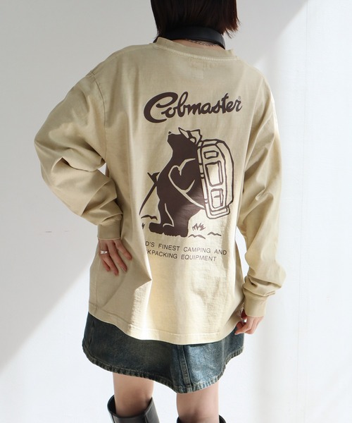 COBMASTER（コブマスター）の「【COBMASTER/コブマスター】 ピグメント加工 ロゴプリント クルーネック ロンT（Tシャツ/カットソー・メンズ・ナチュラル/ホワイト/ブラック/ブラウン・M(38)/L(40)/XL(42)）」の21枚目の写真