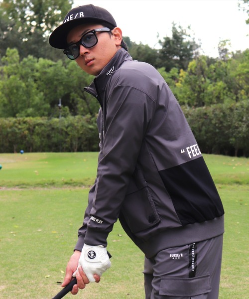 RM)【LUXE/R GOLF】ストレッチ クロス スタンド ジップ ブルゾン【公式