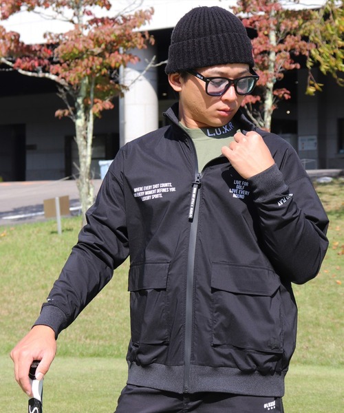RM)【LUXE/R GOLF】ストレッチ クロス スタンド ジップ ブルゾン【公式