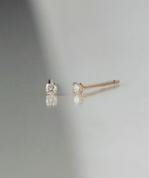 anq.」K10 ペアシェイプ ダイヤモンドパヴェピアス（ピアス（両耳用