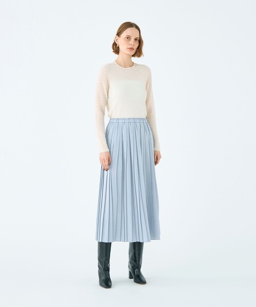 BALLSEY（ボールジィ）の「ツイストウール クルーネックプルオーバー（ニット/セーター・レディース・ホワイト/ブラック・S）」の3枚目の写真