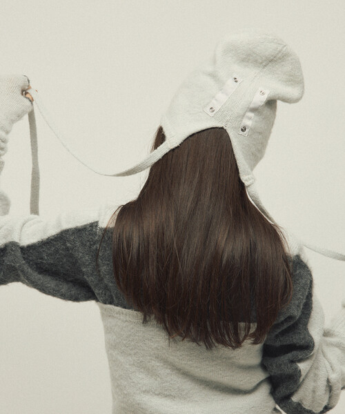 Firsthand（ファーストハンド）の「Firsthand/ファーストハンド アルパカ混 マルチウェイ ニットビーニー（ニットキャップ/ビーニー・レディース・グレー/オフホワイト/ピンク・FREE）」の15枚目の写真