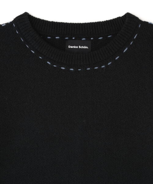 DANKE SCHON（ダンケシェーン）の「【WEB&DEPOT限定】DankeSchon/ダンケシェーン/ST KNIT CREWNECK（ニット/セーター・メンズ・ホワイト/ブラック/チャコールグレー・L/M/XL）」の7枚目の写真