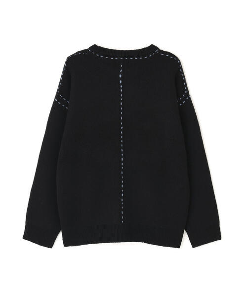 DANKE SCHON（ダンケシェーン）の「【WEB&DEPOT限定】DankeSchon/ダンケシェーン/ST KNIT CREWNECK（ニット/セーター・メンズ・ホワイト/ブラック/チャコールグレー・L/M/XL）」の4枚目の写真