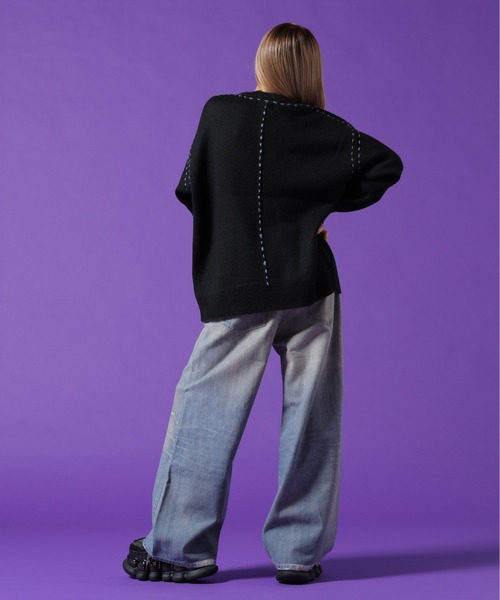 DANKE SCHON（ダンケシェーン）の「【WEB&DEPOT限定】DankeSchon/ダンケシェーン/ST KNIT CREWNECK（ニット/セーター・メンズ・ホワイト/ブラック/チャコールグレー・L/M/XL）」の20枚目の写真