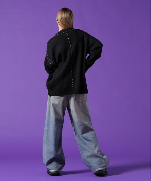 DANKE SCHON（ダンケシェーン）の「【WEB&DEPOT限定】DankeSchon/ダンケシェーン/ST KNIT CREWNECK（ニット/セーター・メンズ・ホワイト/ブラック/チャコールグレー・L/M/XL）」の21枚目の写真