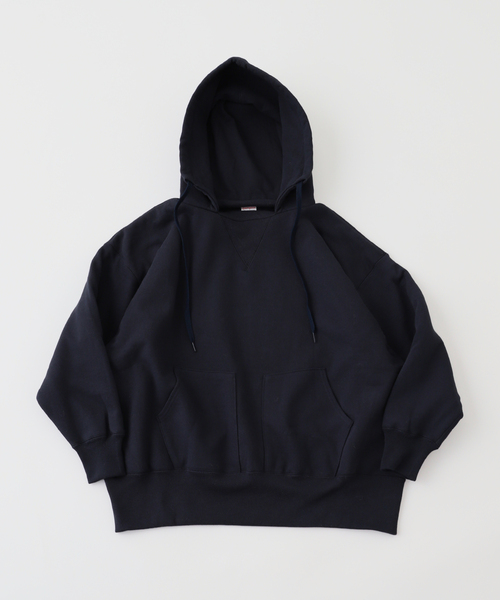 Champion(チャンピオン)の「CHAMPION / チャンピオン DBL THICKNESS P/O AFTER HOODED(パーカー・メンズ・ネイビー/グレー・MEDIUM/LARGE)」の2枚目の写真