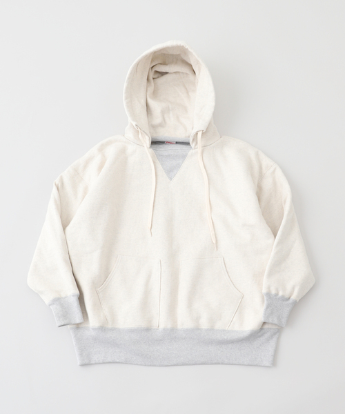 Champion(チャンピオン)の「CHAMPION / チャンピオン DBL THICKNESS P/O AFTER HOODED(パーカー・メンズ・ネイビー/グレー・MEDIUM/LARGE)」の1枚目の写真