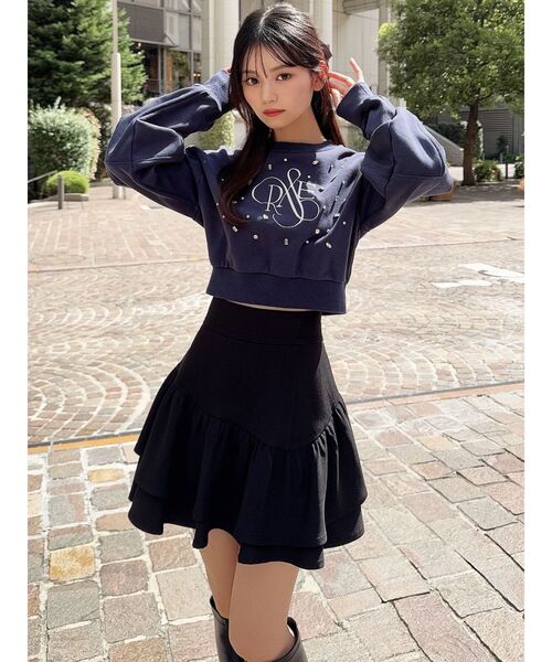 RESEXXY（リゼクシー）の「ニュアンスロゴスウェットプルオーバー（スウェット・レディース・グレー/イエロー/ネイビー・FREE）」の5枚目の写真