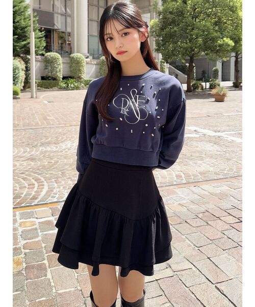 RESEXXY（リゼクシー）の「ニュアンスロゴスウェットプルオーバー（スウェット・レディース・グレー/イエロー/ネイビー・FREE）」の6枚目の写真