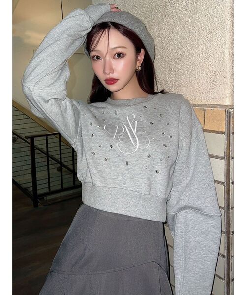 RESEXXY（リゼクシー）の「ニュアンスロゴスウェットプルオーバー（スウェット・レディース・グレー/イエロー/ネイビー・FREE）」の13枚目の写真