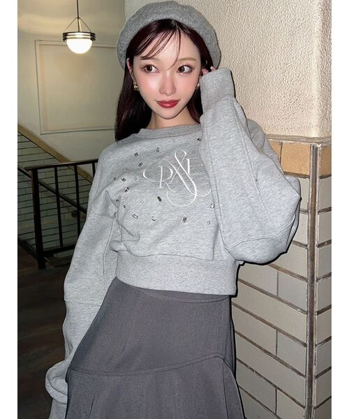 RESEXXY（リゼクシー）の「ニュアンスロゴスウェットプルオーバー（スウェット・レディース・グレー/イエロー/ネイビー・FREE）」の14枚目の写真