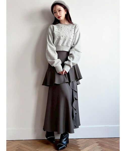 RESEXXY（リゼクシー）の「ニュアンスロゴスウェットプルオーバー（スウェット・レディース・グレー/イエロー/ネイビー・FREE）」の15枚目の写真