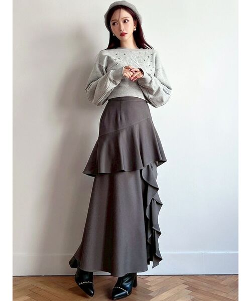 RESEXXY（リゼクシー）の「ニュアンスロゴスウェットプルオーバー（スウェット・レディース・グレー/イエロー/ネイビー・FREE）」の16枚目の写真