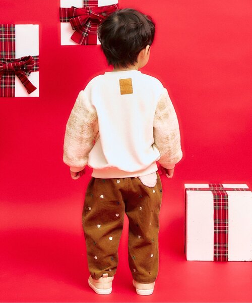 apres les cours（アプレレクール）の「【リンク】tiny bear 刺繍パンツ（その他パンツ・キッズ・レッド/キャメル・120/110/100/90/80）」の6枚目の写真