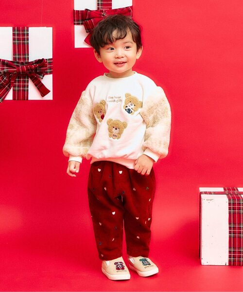 apres les cours（アプレレクール）の「【リンク】tiny bear 刺繍パンツ（その他パンツ・キッズ・レッド/キャメル・120/110/100/90/80）」の13枚目の写真