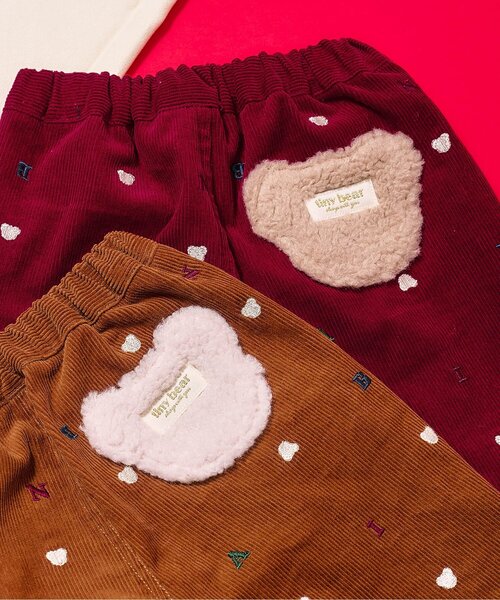 apres les cours（アプレレクール）の「【リンク】tiny bear 刺繍パンツ（その他パンツ・キッズ・レッド/キャメル・120/110/100/90/80）」の15枚目の写真