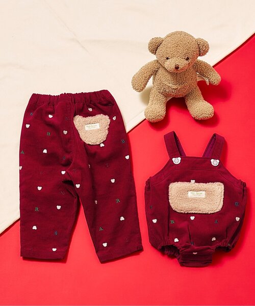 apres les cours（アプレレクール）の「【リンク】tiny bear 刺繍パンツ（その他パンツ・キッズ・レッド/キャメル・120/110/100/90/80）」の16枚目の写真