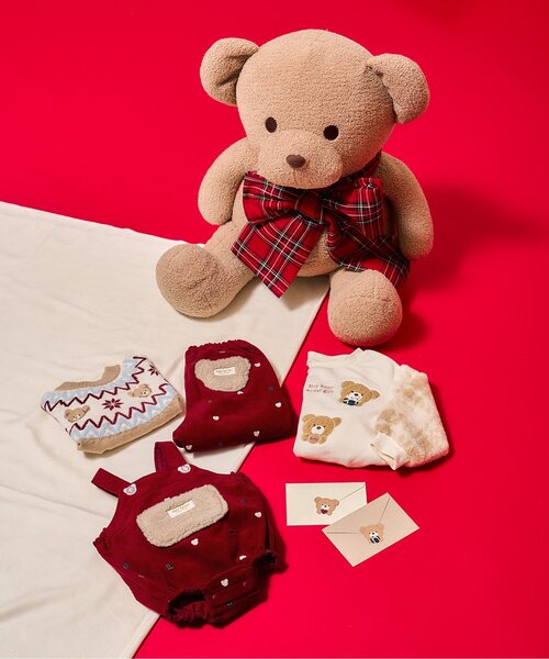 apres les cours（アプレレクール）の「【リンク】tiny bear 刺繍パンツ（その他パンツ・キッズ・レッド/キャメル・120/110/100/90/80）」の17枚目の写真