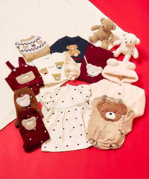 apres les cours（アプレレクール）の「【リンク】tiny bear 刺繍パンツ（その他パンツ・キッズ・レッド/キャメル・120/110/100/90/80）」の18枚目の写真