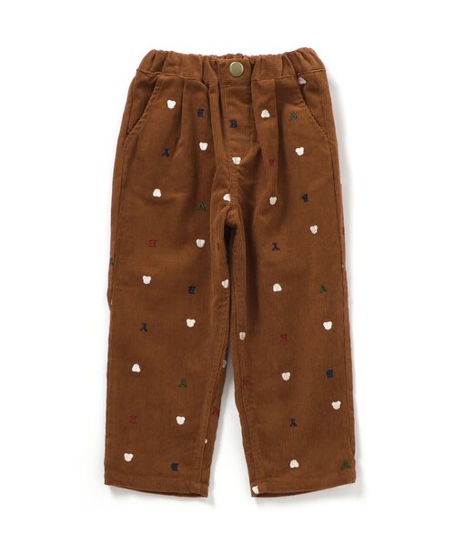 apres les cours（アプレレクール）の「【リンク】tiny bear 刺繍パンツ（その他パンツ・キッズ・レッド/キャメル・120/110/100/90/80）」の3枚目の写真