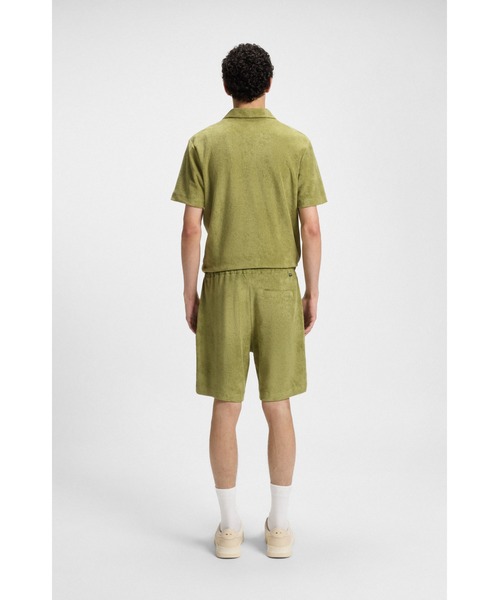 BOSS(ボス)の「レギュラーフィット ショートパンツ コットンタオル(その他パンツ・メンズ・ダークブルー/ダークグリーン・XXXL/XXL/XS/M/S/L/XL)」の7枚目の写真
