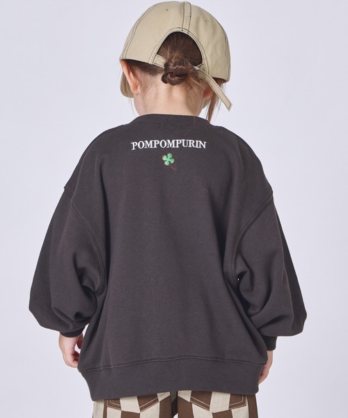 pairmanon（ペアマノン）の「【ハローキティ】【ポムポムプリン】ユニセックス カレッジ風ロゴ 裏毛スウェット（スウェット・キッズ・ブラウン/ネイビー・100/110/120/130/140/150/90）」の3枚目の写真