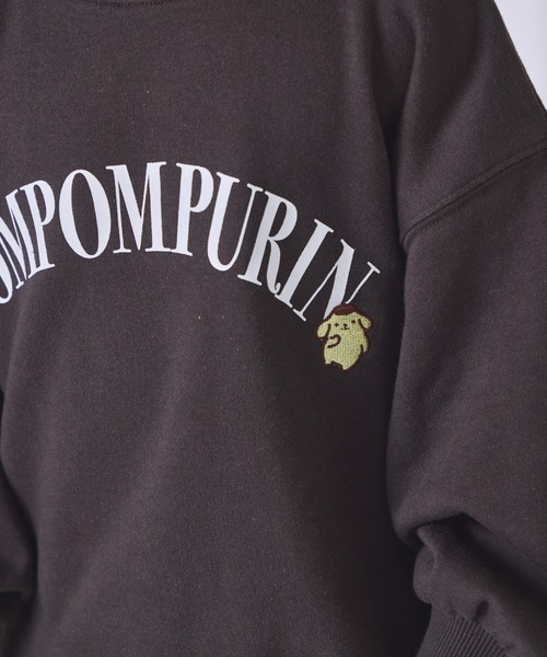 pairmanon（ペアマノン）の「【ハローキティ】【ポムポムプリン】ユニセックス カレッジ風ロゴ 裏毛スウェット（スウェット・キッズ・ブラウン/ネイビー・100/110/120/130/140/150/90）」の8枚目の写真