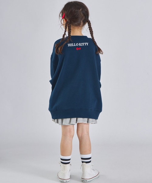 pairmanon（ペアマノン）の「【ハローキティ】【ポムポムプリン】ユニセックス カレッジ風ロゴ 裏毛スウェット（スウェット・キッズ・ブラウン/ネイビー・100/110/120/130/140/150/90）」の12枚目の写真