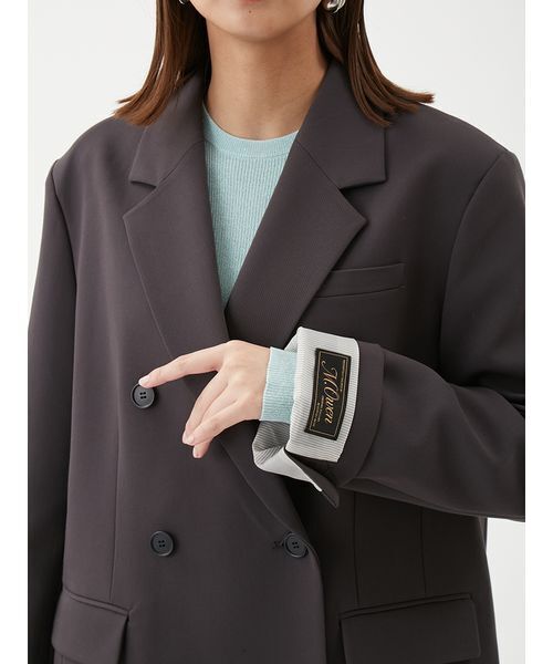 セットアップ対応】ターンバックダブルブレストジャケット（テーラード