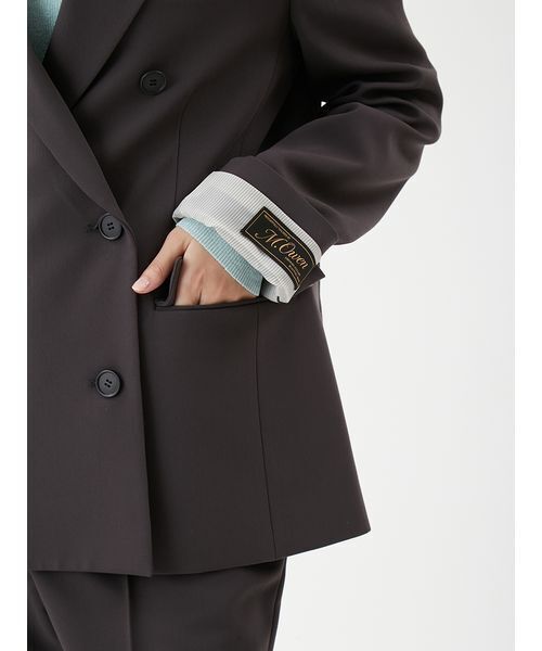 Mila Owen(ミラオーウェン)の「【セットアップ対応】ターンバックダブルブレストジャケット(テーラードジャケット・レディース・キャメル/ライトブルー/チャコールグレー・0/1)」の9枚目の写真