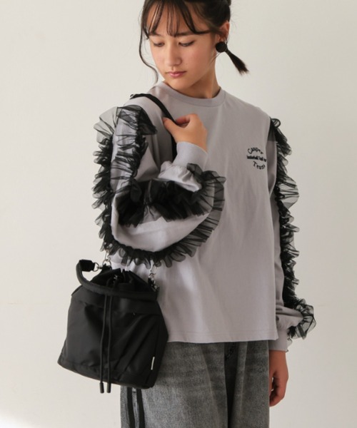 Ocean&Ground（オーシャン&グラウンド）の「ﾄﾞﾛｰｽﾄﾘﾝｸﾞｼｮﾙﾀﾞｰBAG（ハンドバッグ・レディース・モカ/グレー/ブラック・FREE）」の2枚目の写真