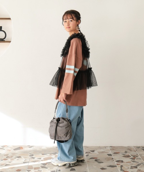 Ocean&Ground（オーシャン&グラウンド）の「ﾄﾞﾛｰｽﾄﾘﾝｸﾞｼｮﾙﾀﾞｰBAG（ハンドバッグ・レディース・モカ/グレー/ブラック・FREE）」の14枚目の写真