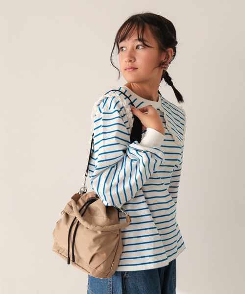 Ocean&Ground（オーシャン&グラウンド）の「ﾄﾞﾛｰｽﾄﾘﾝｸﾞｼｮﾙﾀﾞｰBAG（ハンドバッグ・レディース・モカ/グレー/ブラック・FREE）」の10枚目の写真