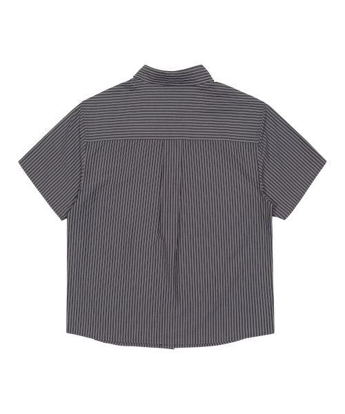 THECOLDESTMOMENT（ザコールデストモーメント）の「TCM mini logo stripe half shirts (black)（シャツ/ブラウス・メンズ・その他・SMALL/MEDIUM/LARGE）」の3枚目の写真