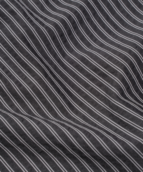 THECOLDESTMOMENT（ザコールデストモーメント）の「TCM mini logo stripe half shirts (black)（シャツ/ブラウス・メンズ・その他・SMALL/MEDIUM/LARGE）」の5枚目の写真