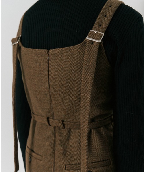 Muel Chic（ミュエルシック）の「Vila tweed jumper onepiece  ヴィラツイードジャンパーワンピース（ワンピース・レディース・ブラウン/グレー/チャコールグレー・FREE）」の18枚目の写真