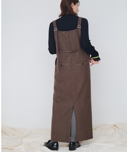 Muel Chic（ミュエルシック）の「Vila tweed jumper onepiece  ヴィラツイードジャンパーワンピース（ワンピース・レディース・ブラウン/グレー/チャコールグレー・FREE）」の9枚目の写真