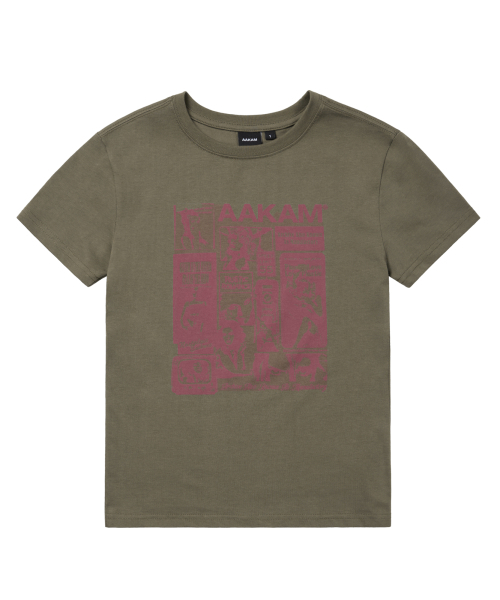 AAKAM(アーカム)の「Collage Artwork Half Top (Khaki)(Tシャツ/カットソー・レディース・その他・1/2)」の1枚目の写真