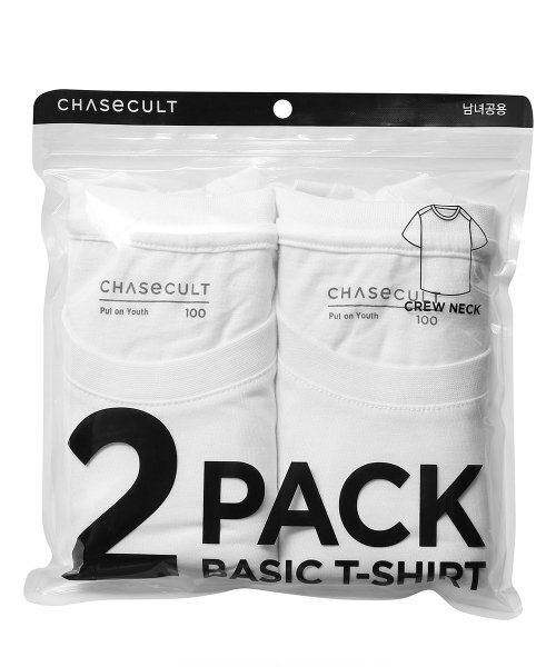 CHASECULT(チェイスカルト)の「共用2PACK半袖Tシャツ-DDZU8288A11(Tシャツ/カットソー・メンズ・ホワイト・90/100/110/85/95/105/115)」の4枚目の写真