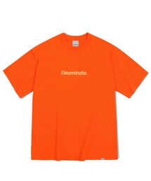 F.ILLUMINATE（フィルミネイト）の「オーバーサイズベーシックロゴTシャツ-オレンジ（Tシャツ/カットソー）」