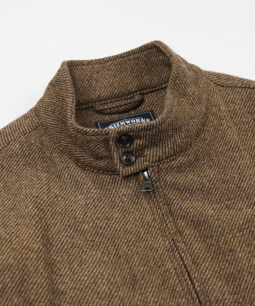 FRIZMWORKS(フリズムワークス)の「WOOL HARRINGTON JACKET _ BROWN(その他アウター・メンズ・その他・X-LARGE/SMALL/MEDIUM/LARGE)」の4枚目の写真