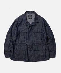 DENIM OVERSIZED BDU JACKET _ INDIGO