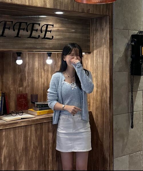 THE GREEN LAB（ザグリーンラボ）の「レースディテールトップカーディガンセット[メランジグレー]（カーディガン/ボレロ・レディース・その他・FREE）」の17枚目の写真