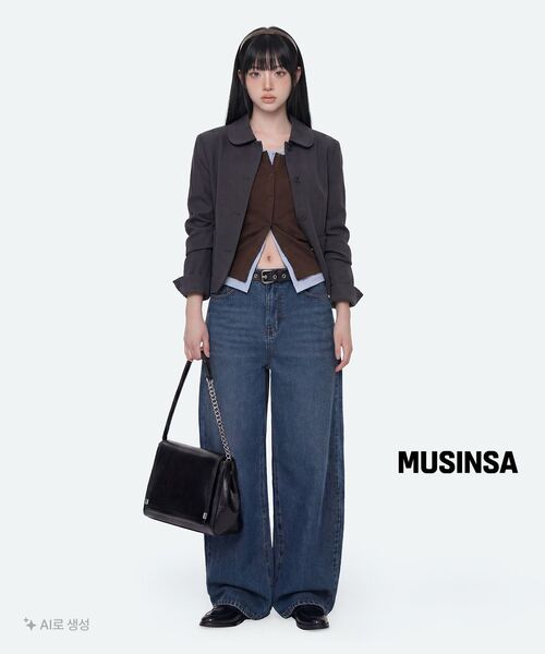 MUSINSA STANDARD（ムシンサスタンダード）の「セミドレスペニーローファー[ブラック]（ローファー・レディース・その他・23cm/23.5cm/24cm/24.5cm/25cm/25.5cm/26cm/26.5cm/27cm/27.5cm/28cm/28.5cm/29cm）」の2枚目の写真