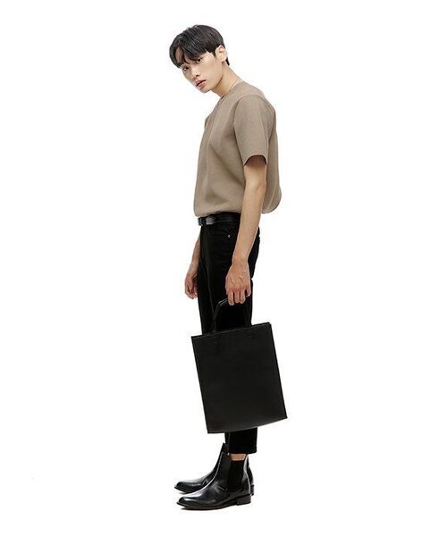 MUSINSA STANDARD（ムシンサスタンダード）の「【クールタンダード】スリムクロップドデニムパンツ【ブラック】（デニムパンツ・メンズ・その他・26/27/28/29/36/34/32/30/31/33/40/38/42）」の14枚目の写真