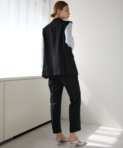 etre pret（エトレプレ）の「テーパードパンツ ※セットアップ可（スーツパンツ・レディース・ネイビー/ブラック・11号/13号/7号/9号）」の20枚目の写真